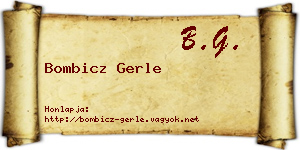 Bombicz Gerle névjegykártya